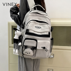 VINEY Commuter Canvas Large Capacity Lightweight Backpack — English product image 2