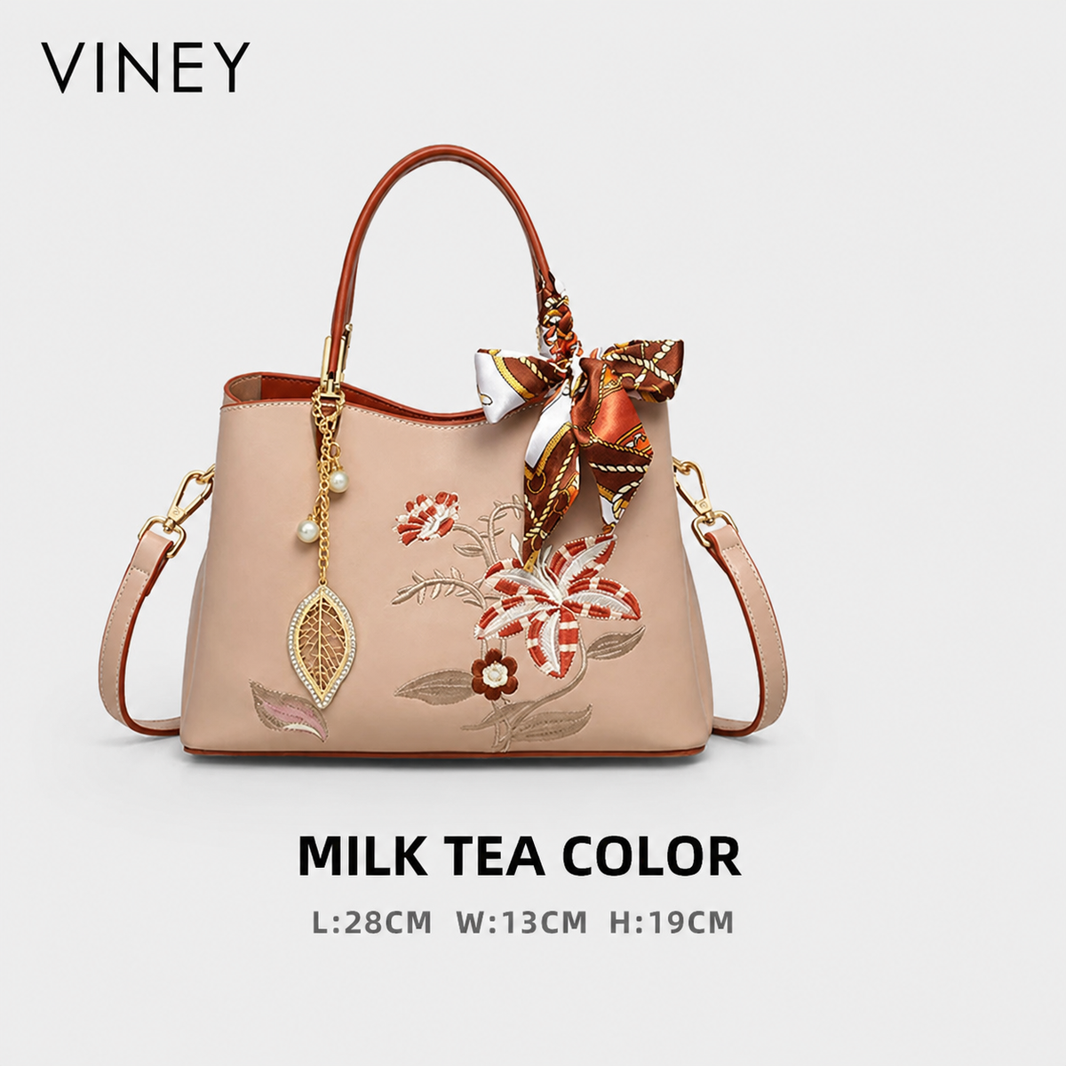 VINEY Commuter Genuine Leather Large Capacity Convertible Top-Handle Bag — English product image 7