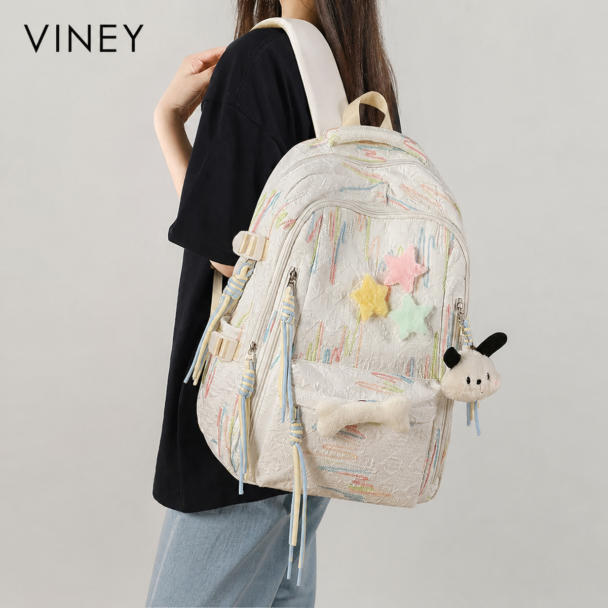 VINEY Polished Large Capacity Lightweight Backpack product image 1