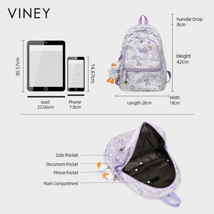 VINEY Commuter Large Capacity Lightweight Backpack — English product image 5
