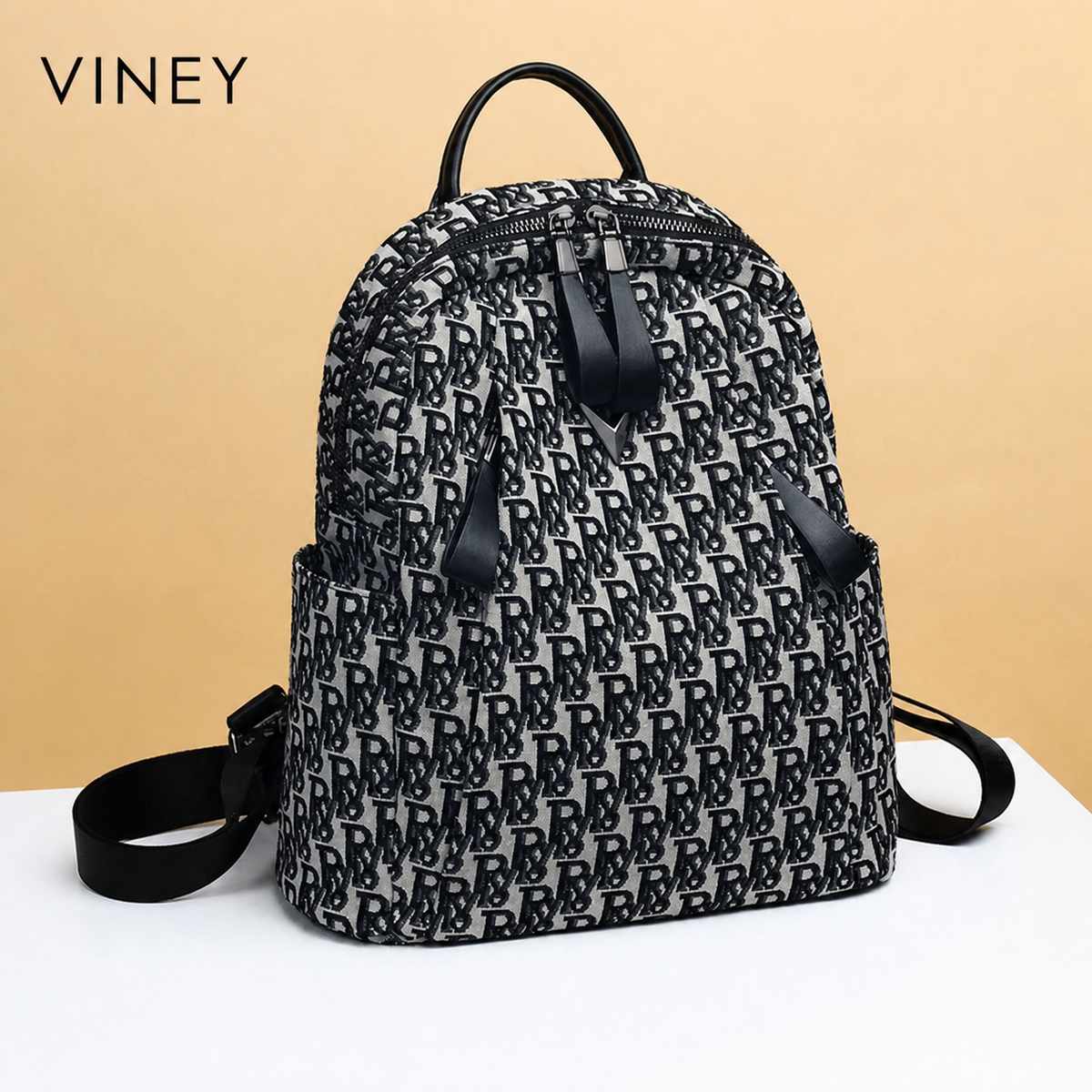 VINEY Everyday Canvas Large Capacity Backpack — English product image 1