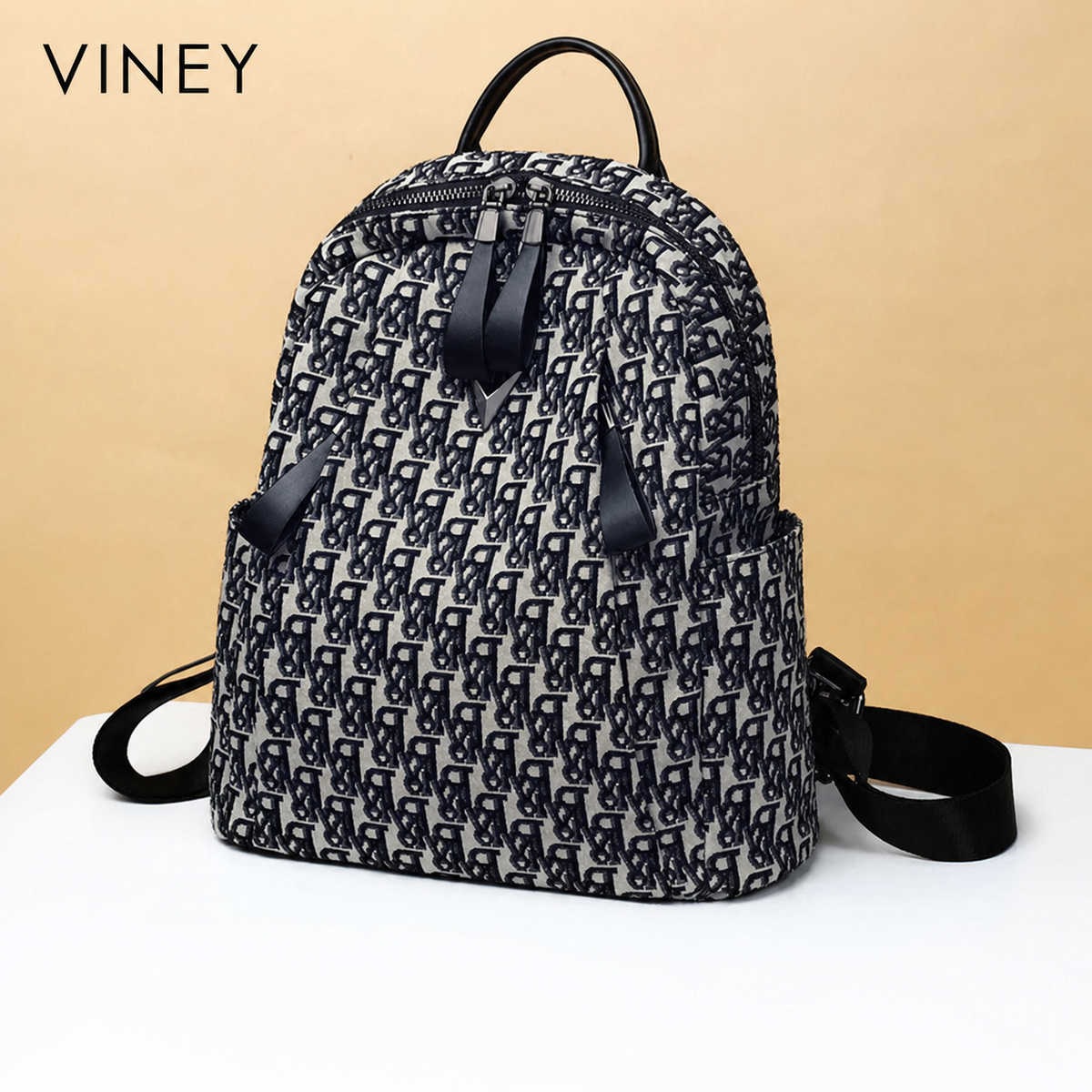 VINEY Everyday Canvas Large Capacity Backpack — English product image 6