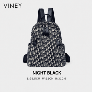 VINEY Everyday Canvas Large Capacity Backpack — English product image 9