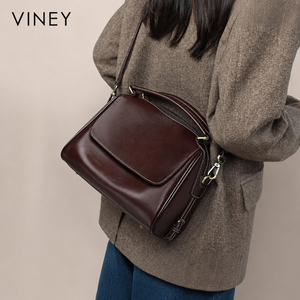 VINEY Genuine Leather Large Capacity Lightweight Boston Bag product image 2
