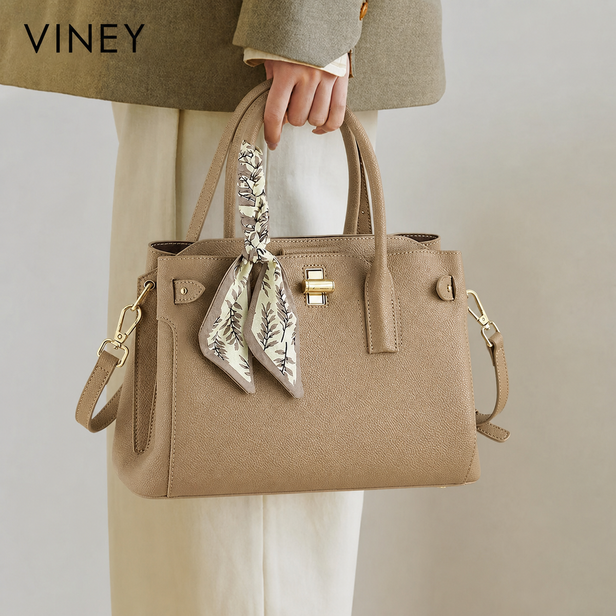 VINEY Urban Genuine Leather Large Capacity Lightweight Top-Handle Bag product image 1