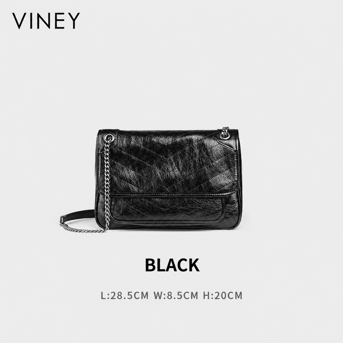 VINEY Genuine Leather Large Capacity Lightweight Hobo Bag — English product image 8