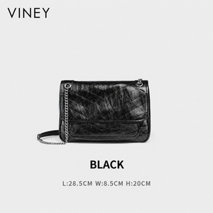 VINEY Genuine Leather Large Capacity Hobo Bag — English product image 6