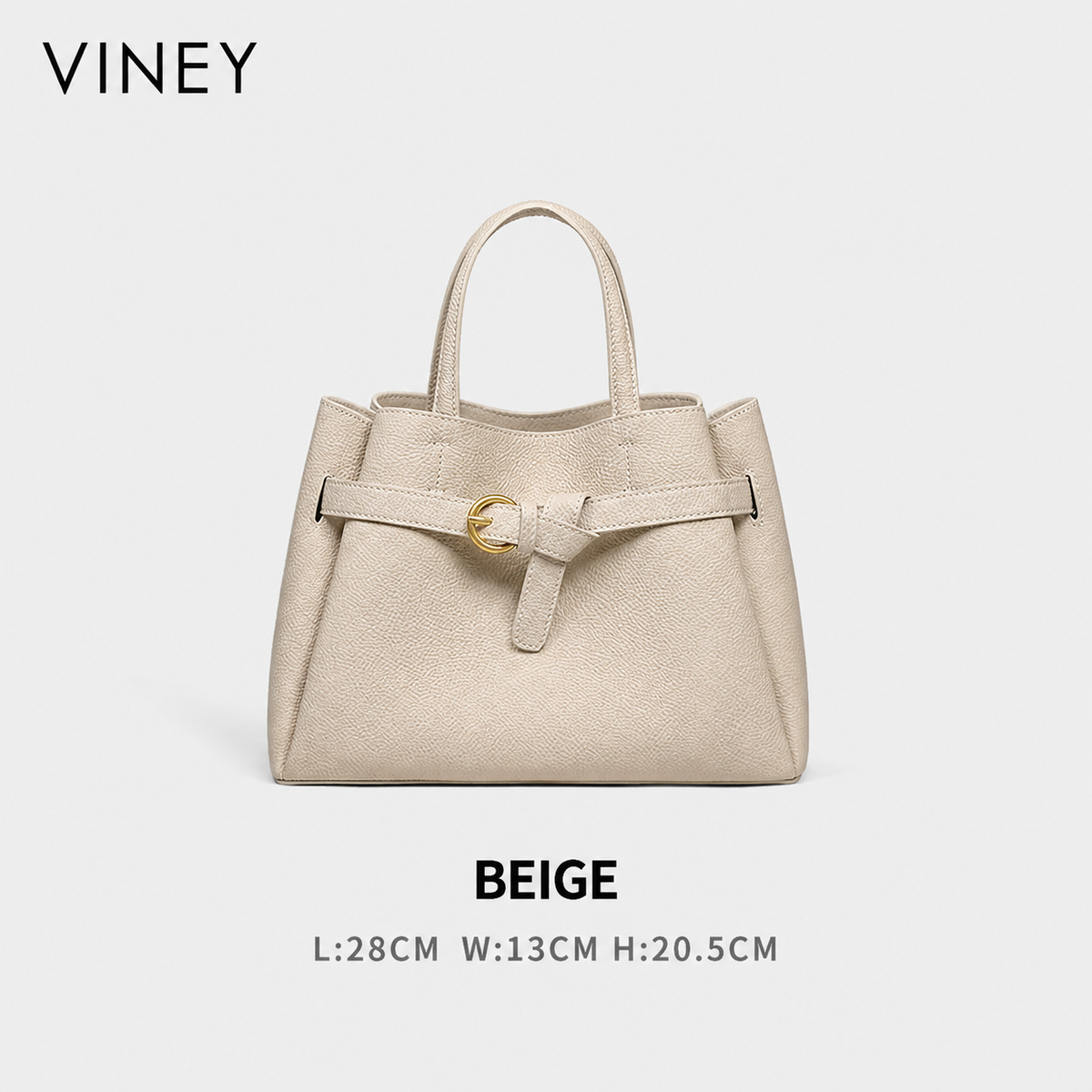 VINEY City Genuine Leather Large Capacity Convertible Tote Bag — English product image 7