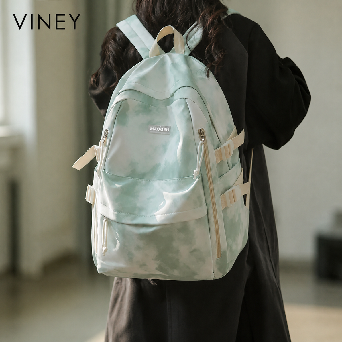 VINEY Weekend Canvas Large Capacity Lightweight Backpack product image 1