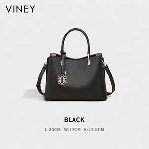 VINEY Modern Genuine Leather Large Capacity Convertible Bucket Bag product image 6