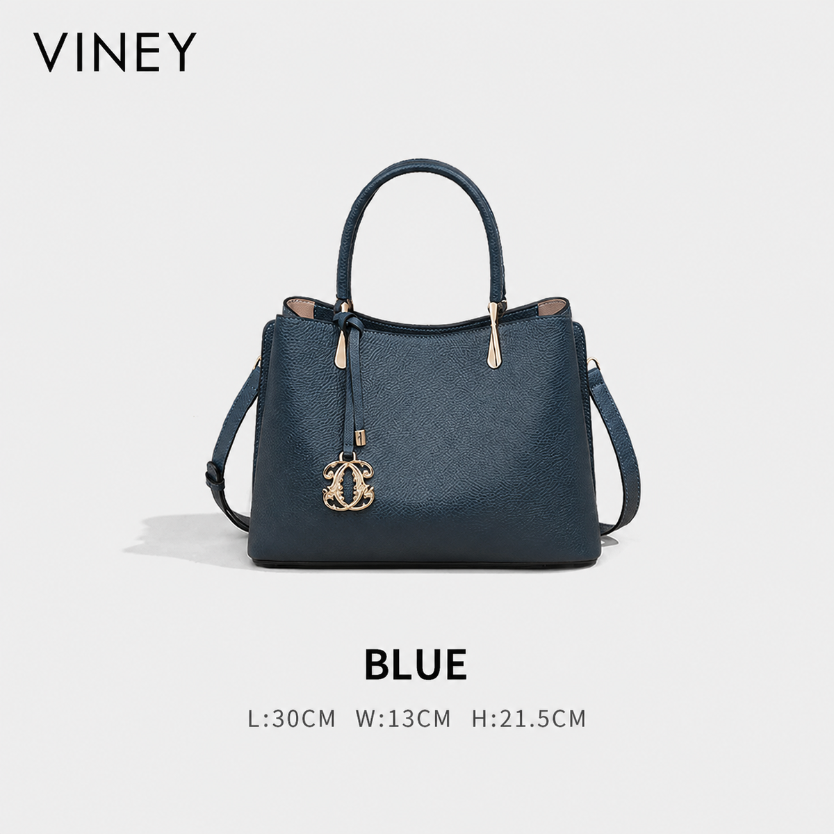 VINEY Modern Genuine Leather Large Capacity Convertible Bucket Bag product image 7