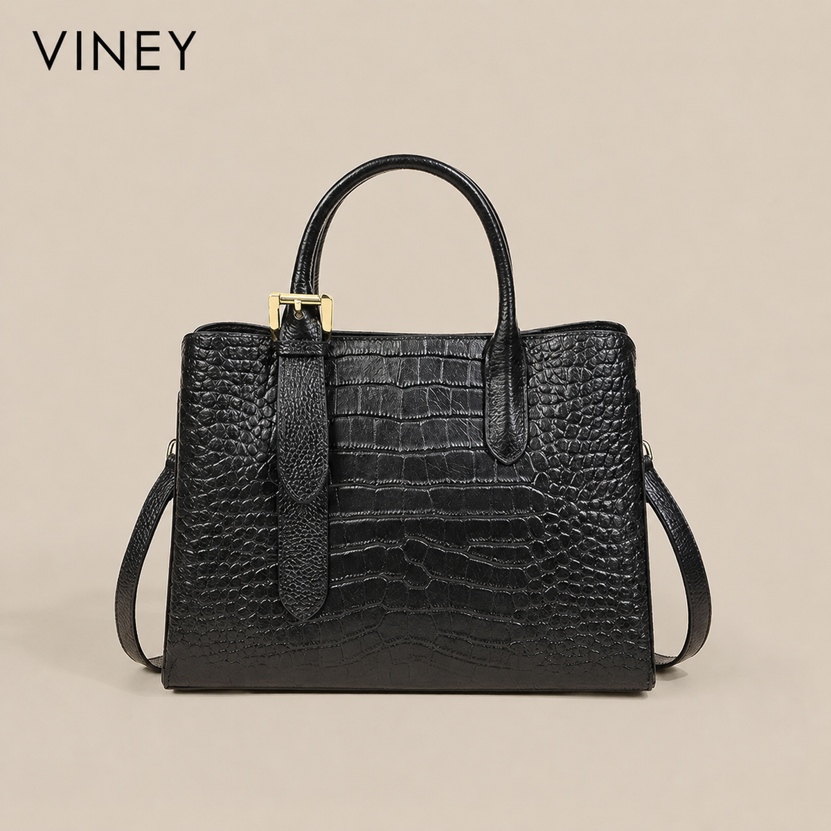 VINEY Weekend Genuine Leather Large Capacity Convertible Top-Handle Bag product image 2