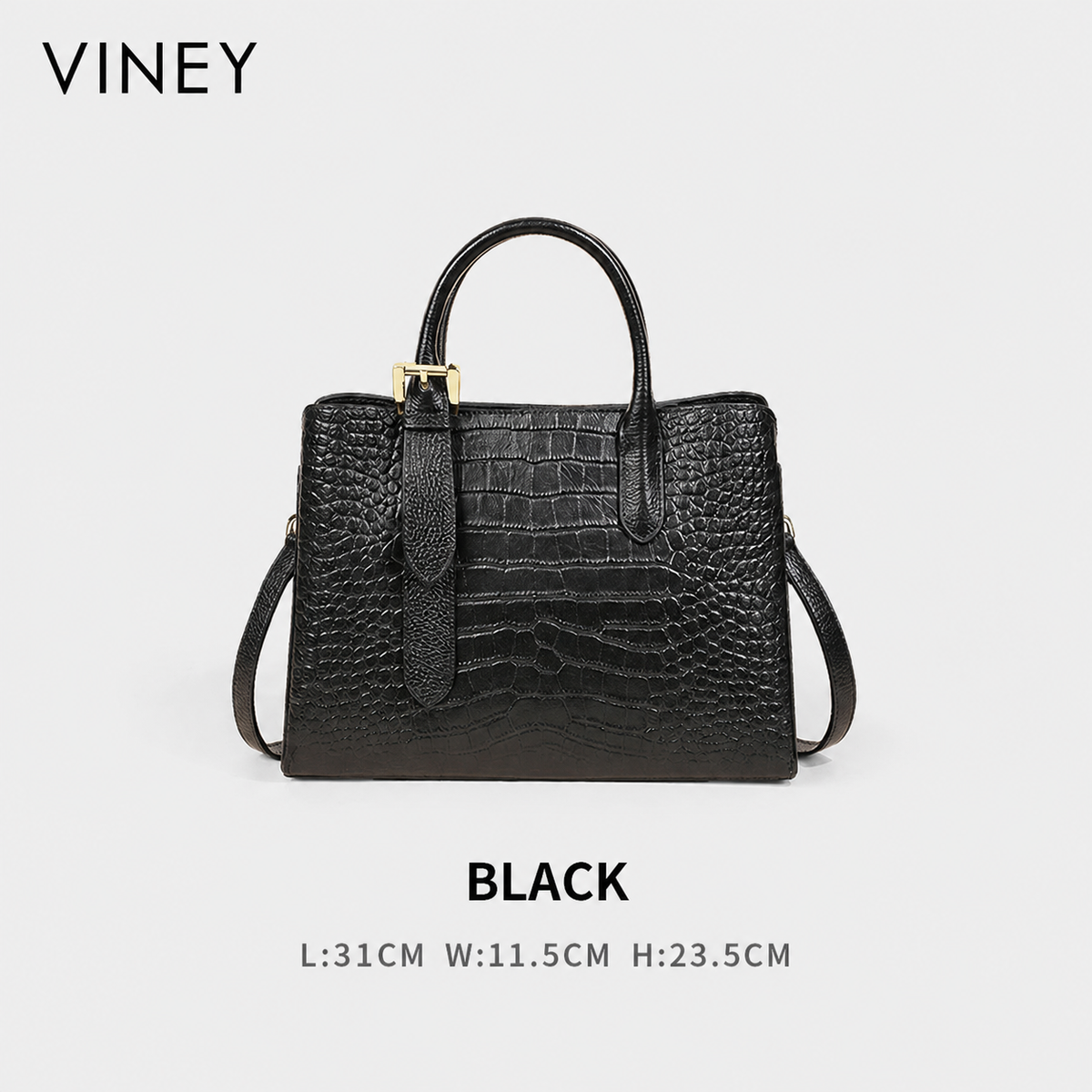 VINEY Weekend Genuine Leather Large Capacity Convertible Top-Handle Bag product image 6