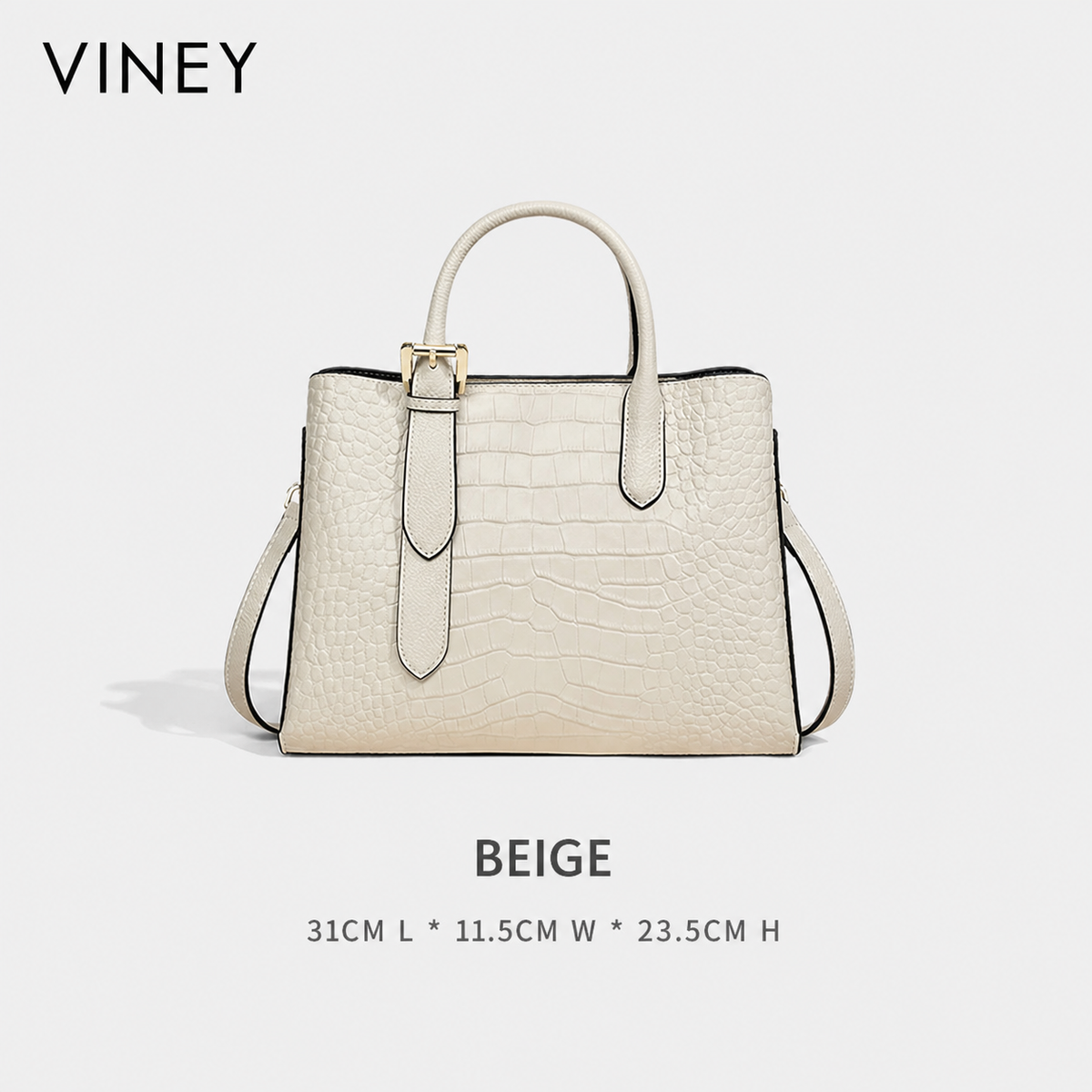 VINEY Weekend Genuine Leather Large Capacity Convertible Top-Handle Bag product image 7