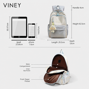 VINEY Large Capacity Colorblock Backpack product image 5