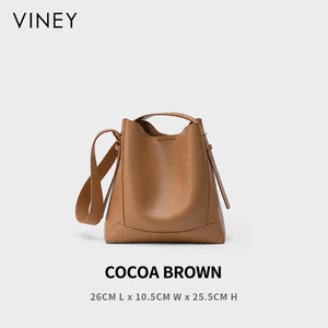 VINEY Urban Genuine Leather Large Capacity Lightweight Bucket Bag product image 6