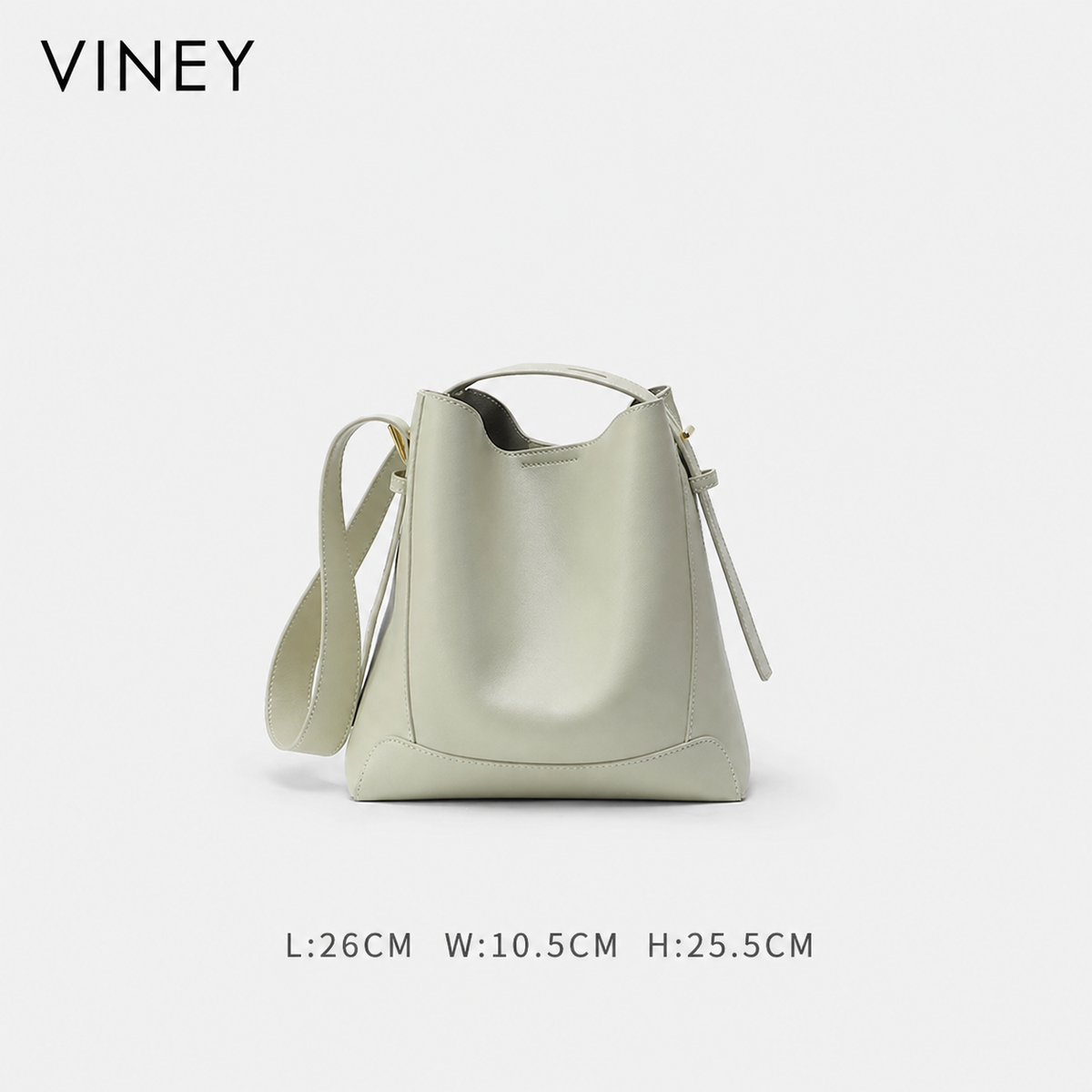 VINEY Urban Genuine Leather Large Capacity Lightweight Bucket Bag product image 8