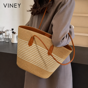 VINEY Woven Large Capacity Convertible Tote Bag product image 1