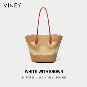 VINEY Woven Large Capacity Convertible Tote Bag product image 6
