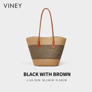 VINEY Woven Large Capacity Convertible Tote Bag product image 7