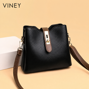 VINEY Genuine Leather Bucket Bag — English product image 1