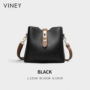 VINEY Genuine Leather Bucket Bag — English product image 6