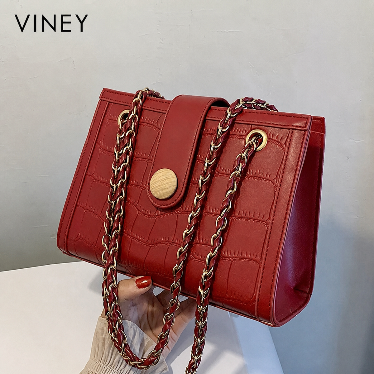 VINEY Everyday Genuine Leather Large Capacity Convertible Top-Handle Bag — English product image 1