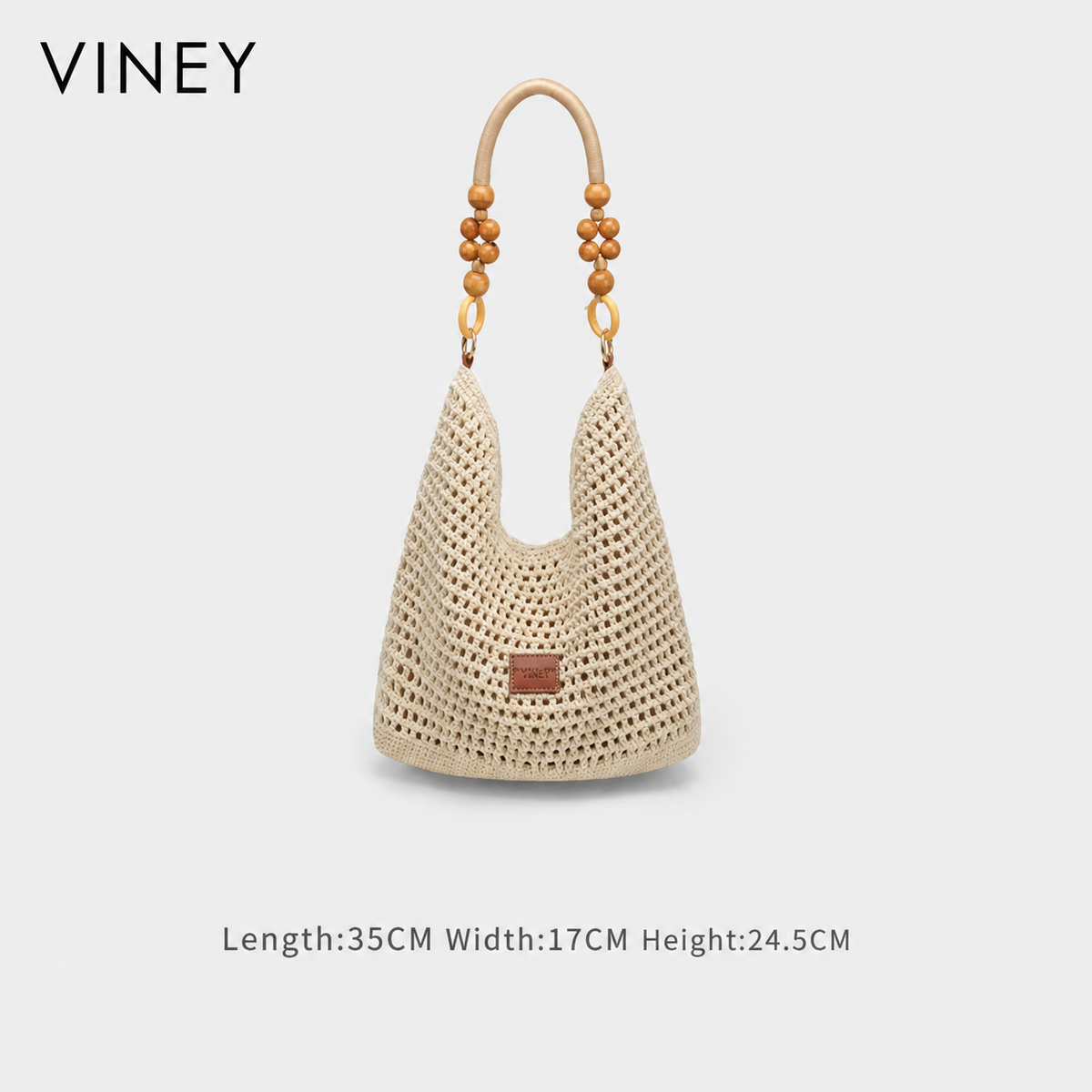 VINEY Urban Woven Straw Beach Large Capacity Convertible Tote Bag product image 6