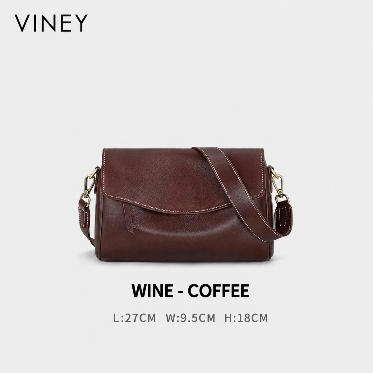VINEY Genuine Leather Lightweight Vintage Pillow Hobo Bag product image 6