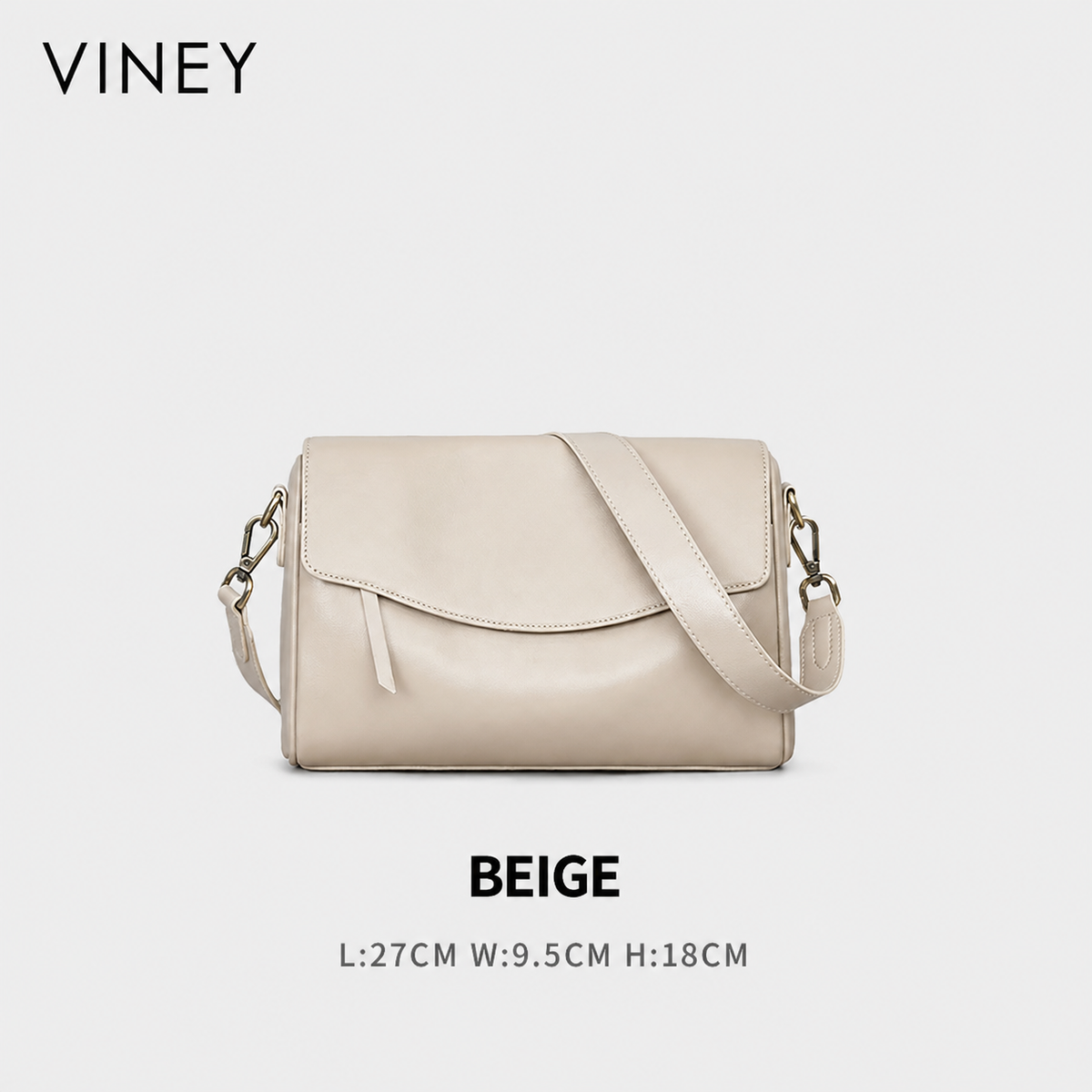 VINEY Genuine Leather Lightweight Vintage Pillow Hobo Bag product image 7
