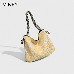 VINEY Canvas Large Capacity Convertible Bucket Bag — English product image 2