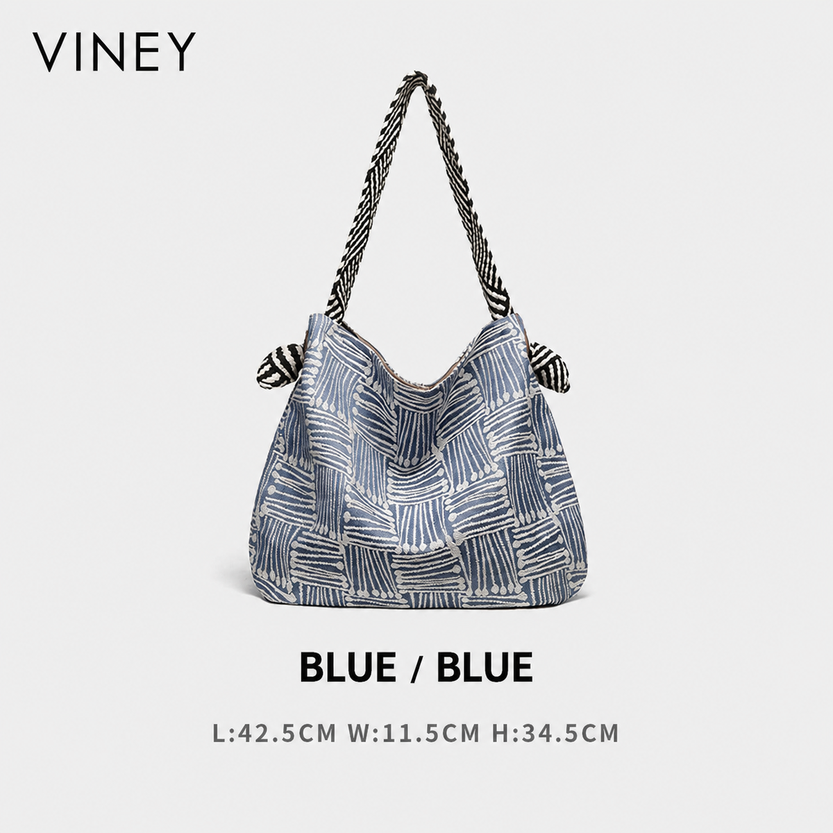 VINEY Canvas Large Capacity Convertible Bucket Bag — English product image 7