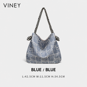 VINEY Canvas Large Capacity Convertible Bucket Bag — English product image 7