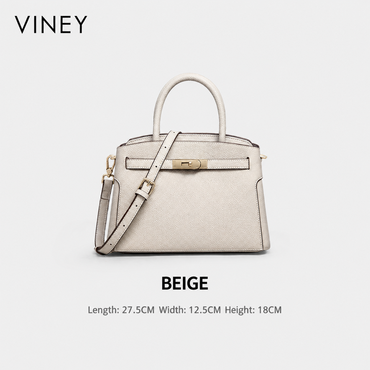 VINEY City Genuine Leather Convertible Top-Handle Bag — English product image 6