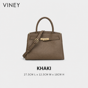 VINEY City Genuine Leather Convertible Top-Handle Bag — English product image 7