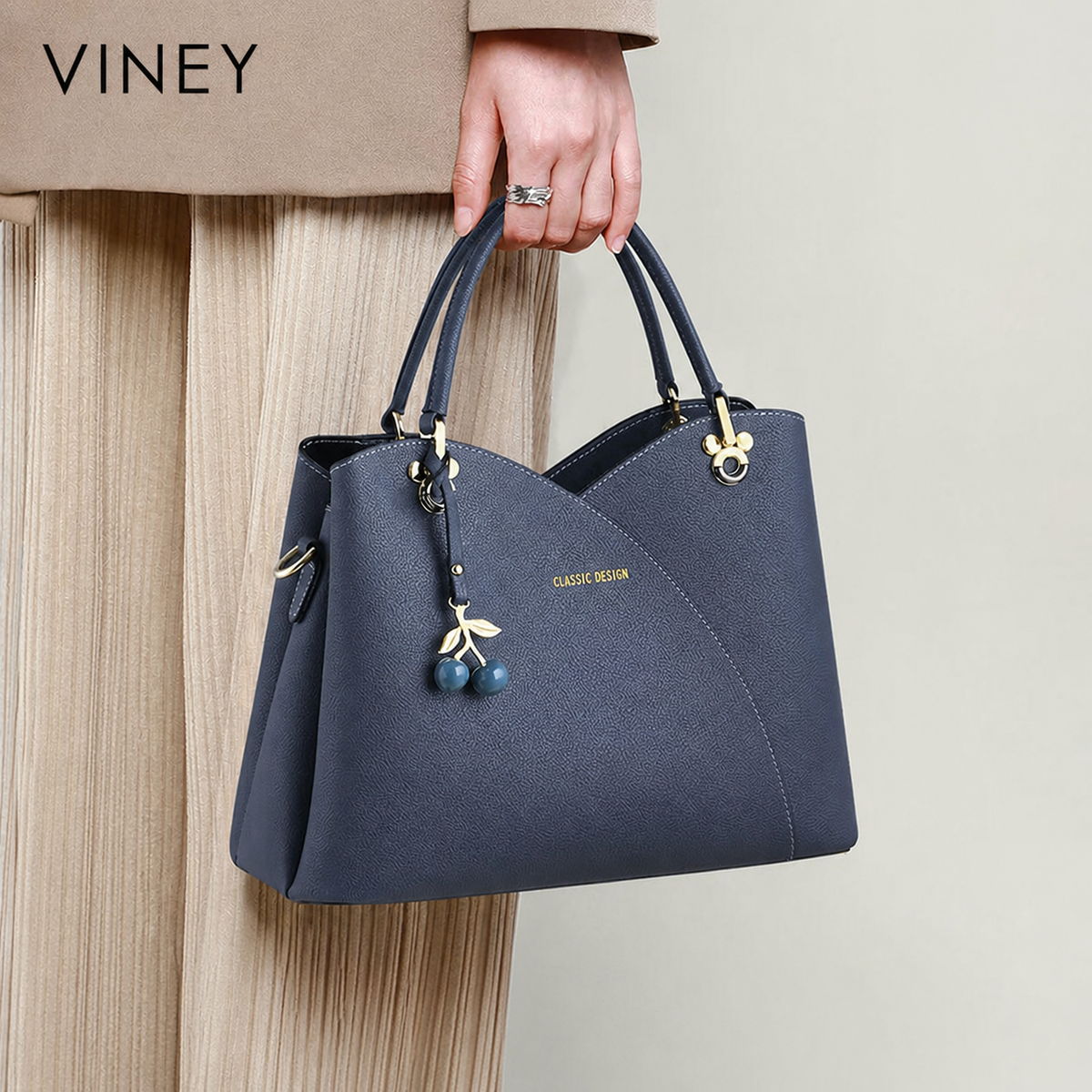 VINEY City Genuine Leather Top-Handle Bag — English product image 1