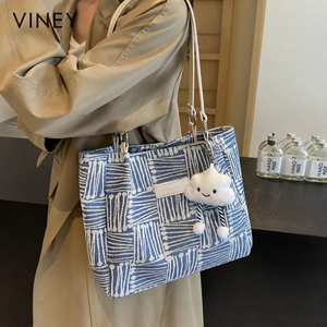 VINEY City Canvas Large Capacity Tote Bag — English product image 2