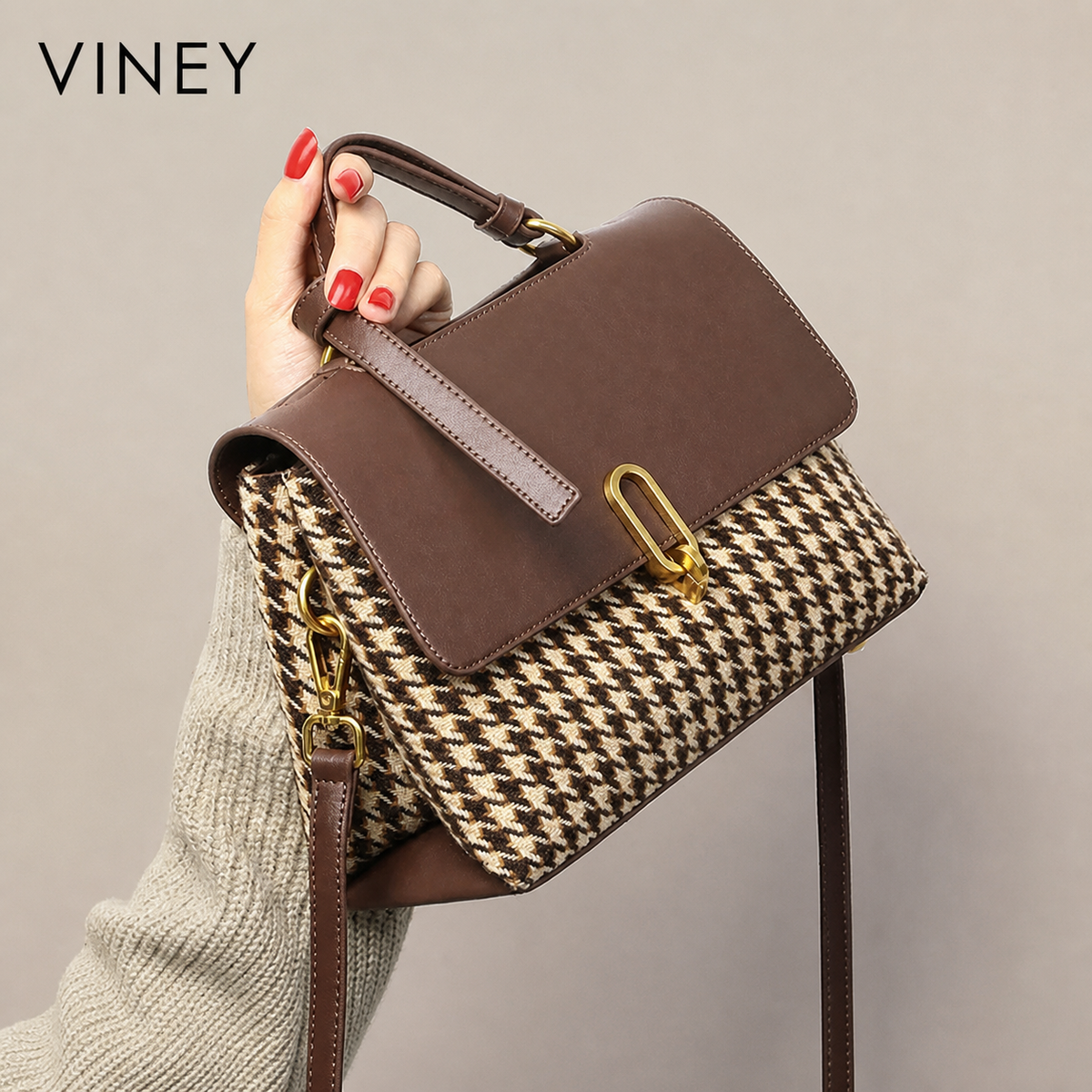 VINEY Large Capacity Convertible Top-Handle Bag product image 1