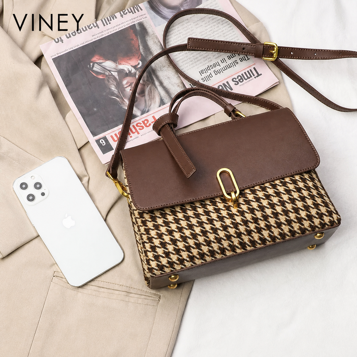 VINEY Large Capacity Convertible Top-Handle Bag product image 2