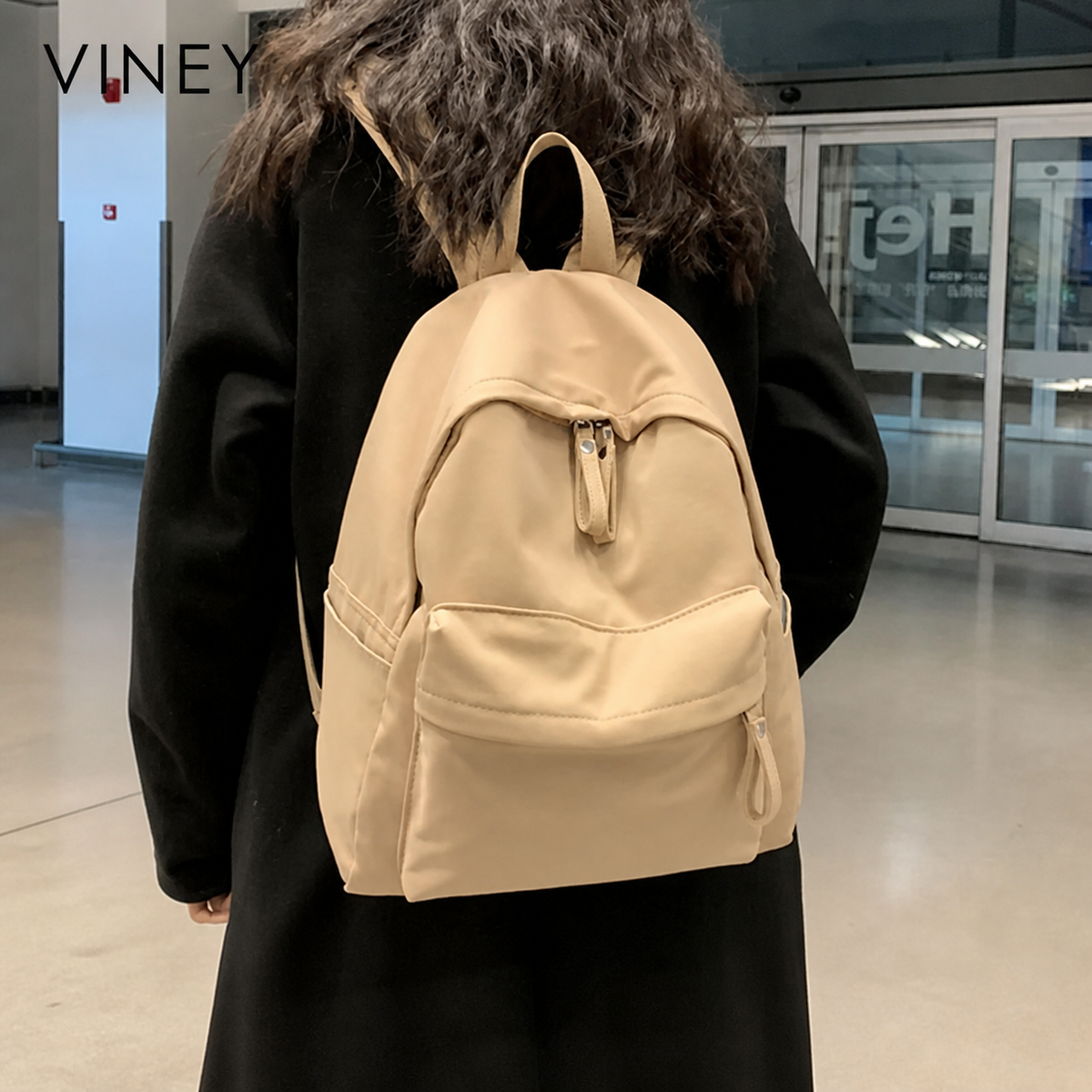 VINEY Urban Canvas Large Capacity Lightweight Backpack product image 2