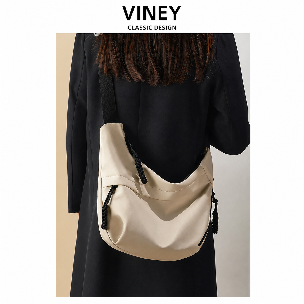 VINEY Canvas Convertible Messenger Bag — English product image 1