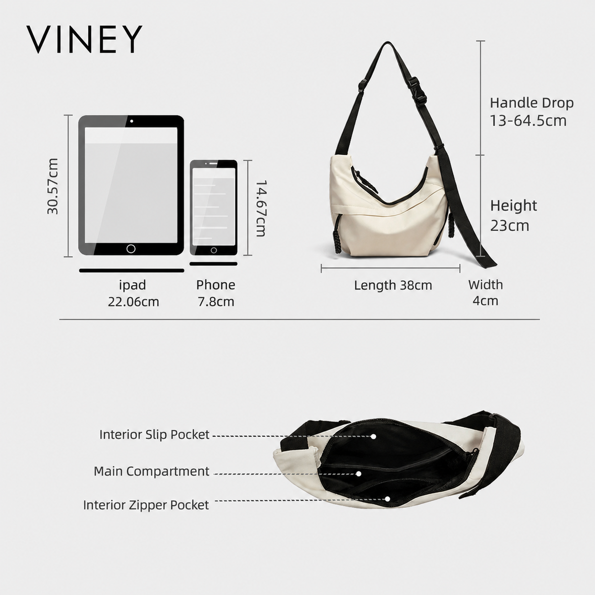 VINEY Canvas Convertible Messenger Bag — English product image 5