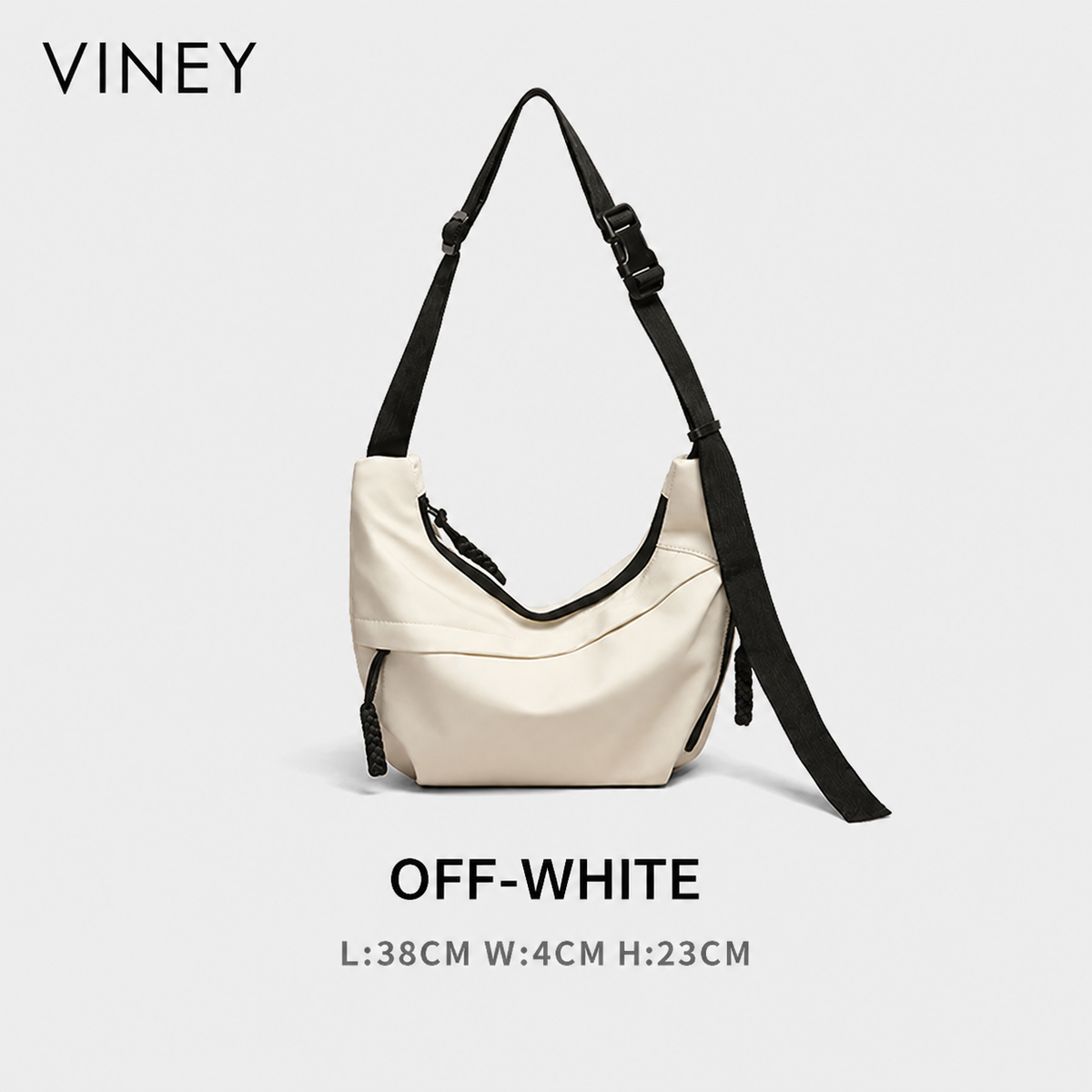 VINEY Canvas Convertible Messenger Bag — English product image 6