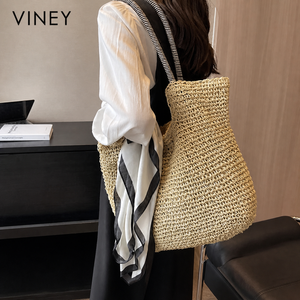 VINEY Urban Woven Straw Beach Large Capacity Basket Tote Bag product image 2