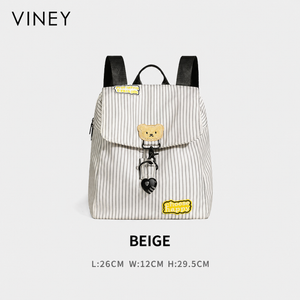 VINEY Canvas Large Capacity Laptop Playful Backpack — English product image 6