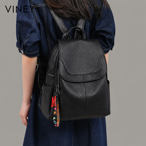 VINEY Urban Genuine Leather Large Capacity Lightweight Backpack product image 2