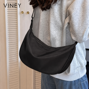 VINEY City Canvas Large Capacity Convertible Hobo Bag — English product image 2