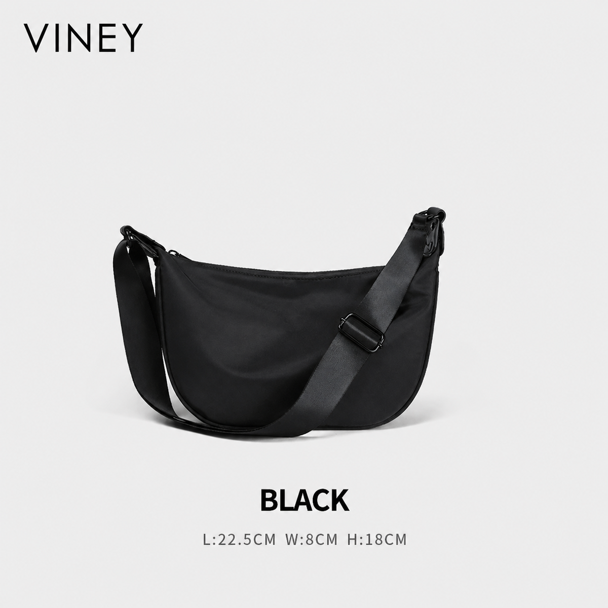 VINEY City Canvas Large Capacity Convertible Hobo Bag — English product image 6