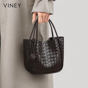 VINEY Urban Genuine Leather Large Capacity Basket Convertible Bucket Bag product image 1