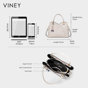 VINEY Urban Genuine Leather Convertible Top-Handle Bag product image 5